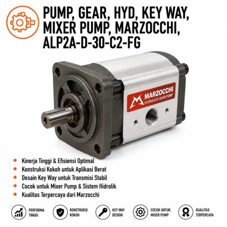 pump gear hyd key way mixer pump marzocchi