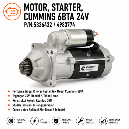 motor starter cummins 6bta 24v